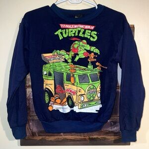 Vintage 90’s TMNT Teenage Mutant Ninja Turtles Wormser Navy Sweatshirt M 12/14